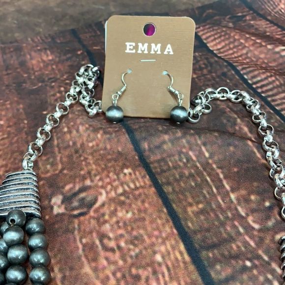 Silver and Turquoise Squash Blossom Necklace NWT - Picture 5 of 9